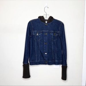 Theory Jean Jacket in Denim & Knit